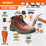 Zapato de seguridad  NS 581 BRONCO Calzado de Seguridad Hombre Mujer Norseg