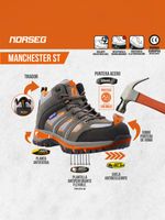 Zapato de Seguridad MANCHESTER ST Calzado de Seguridad Hombre Norseg