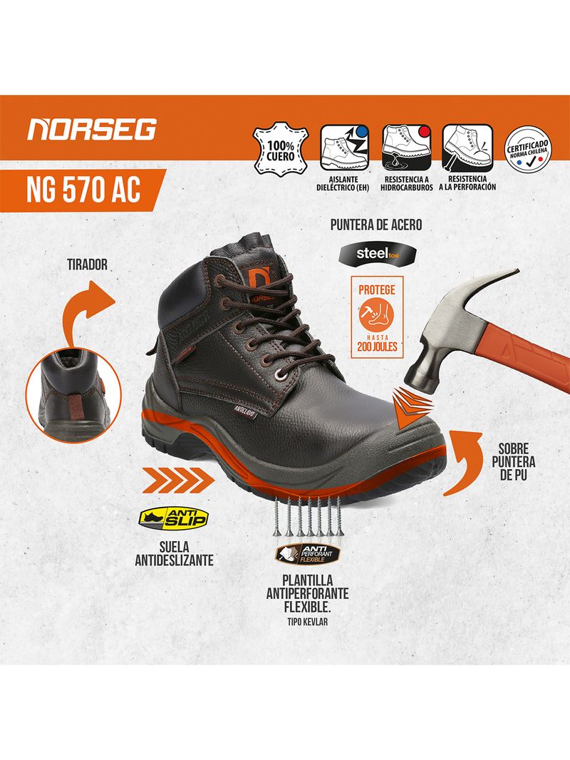 Zapato de Seguridad NG 570 AC Calzado de Seguridad Hombre Mujer Norseg