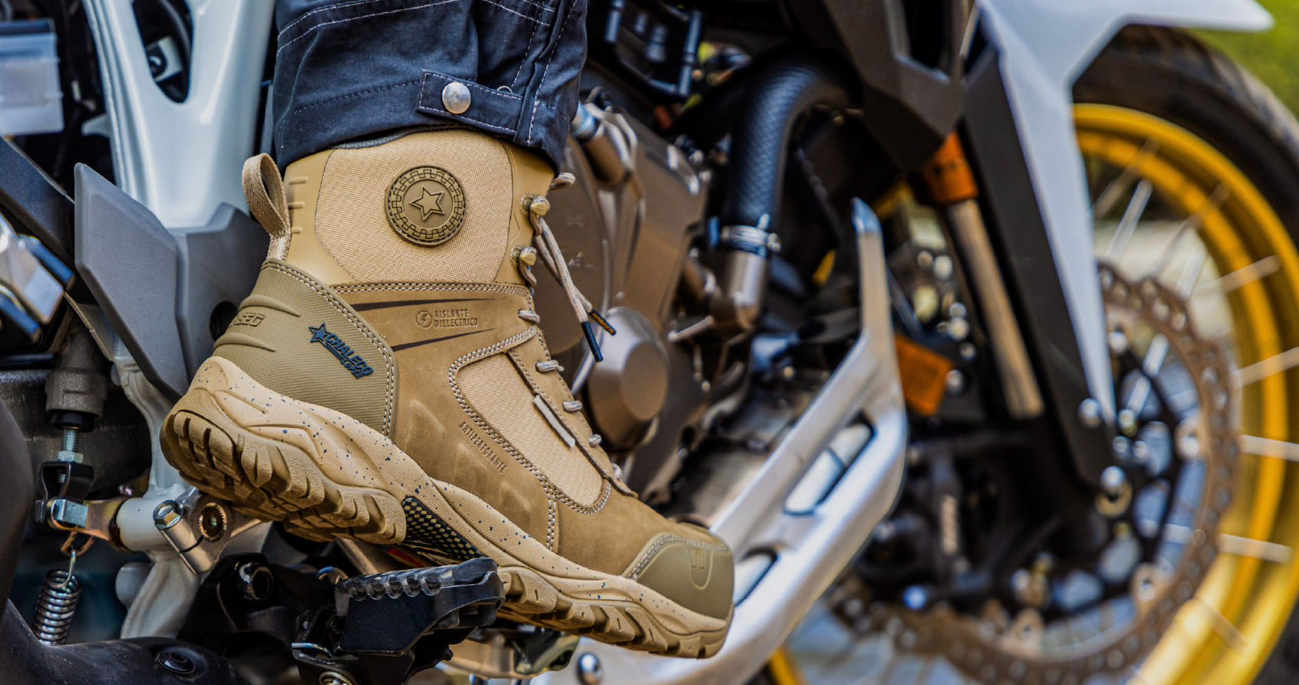 zapato de moto chaleco lopez
